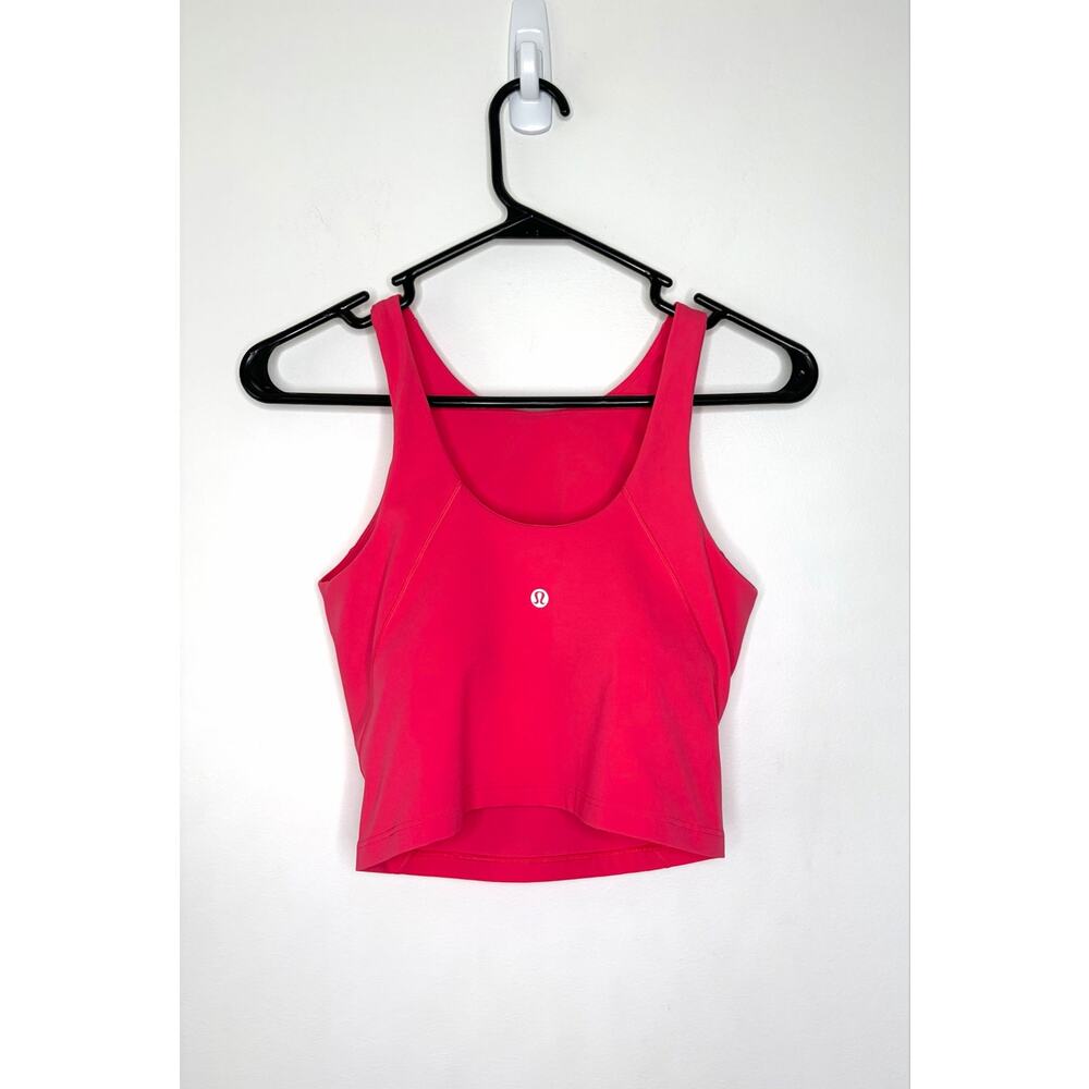 Lululemon Align High Neck Cropped Tank Top Sz 6 Lipgloss Activewear Yoga - Picture 2 of 5
